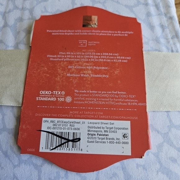 Opalhouse Twin Xl Bedsheets Set,Fitted, Flat 1 Standard Pillow NWT - Picture 5 of 5